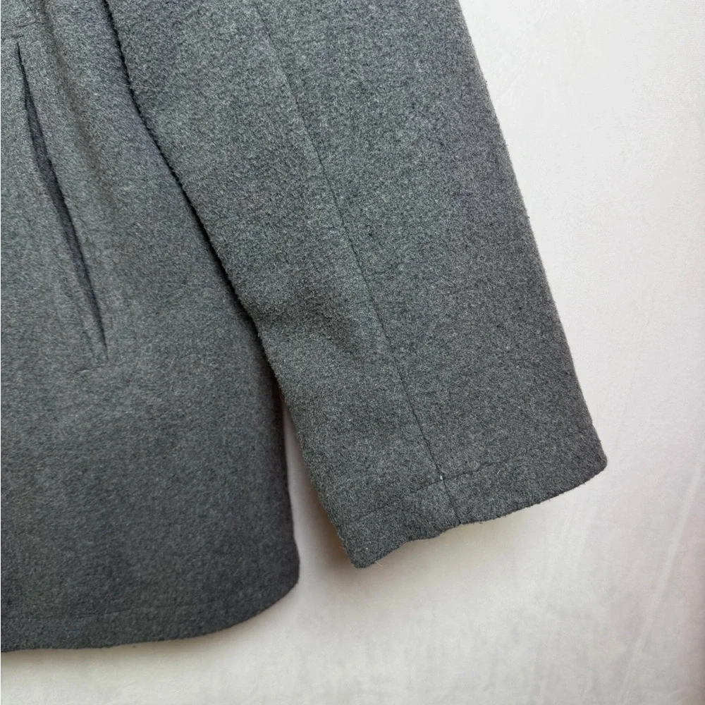 Columbia Men’s Heavy Peacoat Jacket Gray Classic Tailored Outerwear Sz L